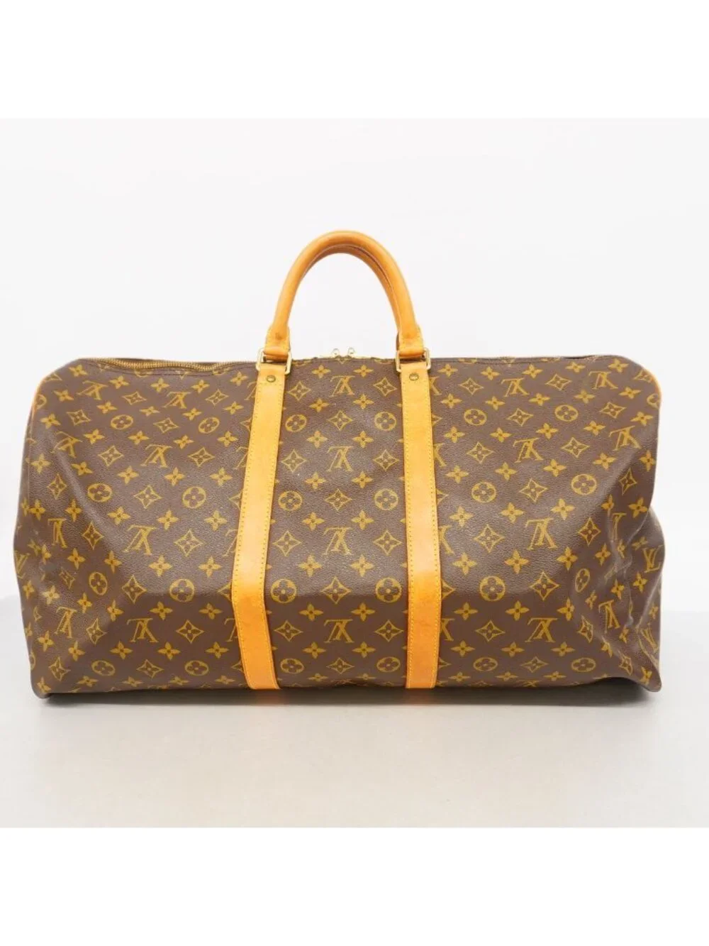 Louis Vuitton Boston Bag Monogram Keepall Bandouliere 55 Brown